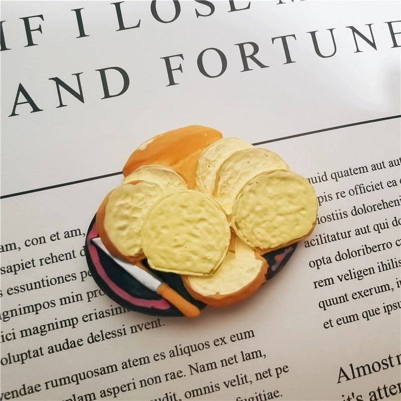 Adorable Pineapple Bread Cookie Fridge Magnet Made of Synthetic Resin|Home Decor & Kitchen Accessories