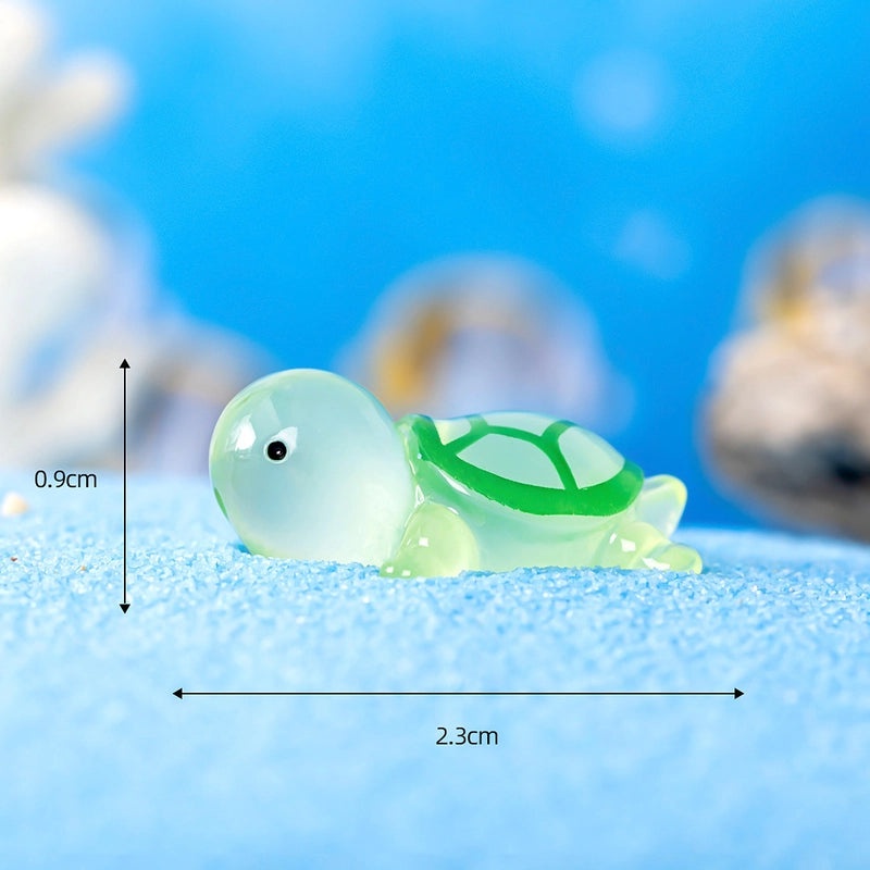 Luminous Mini Turtle Resin Ornament for Fish Tank Moss Landscaping | Aquarium Decorations
