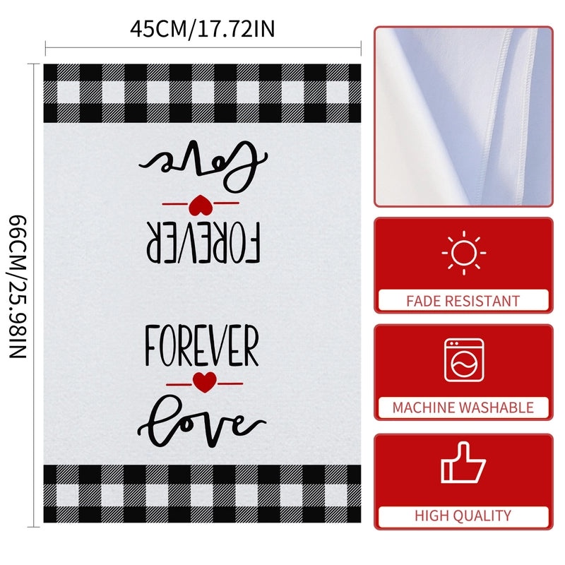 Adult Microfiber Kitchen Utensil Cleaning Cloth Heart Letter Design