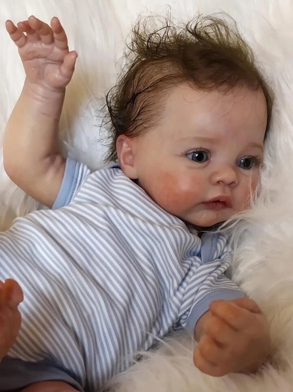 49cm Realistic Reborn Baby Doll Meadow with 3D Skin and Hand-Painted Details|Baby Dolls & Accessories