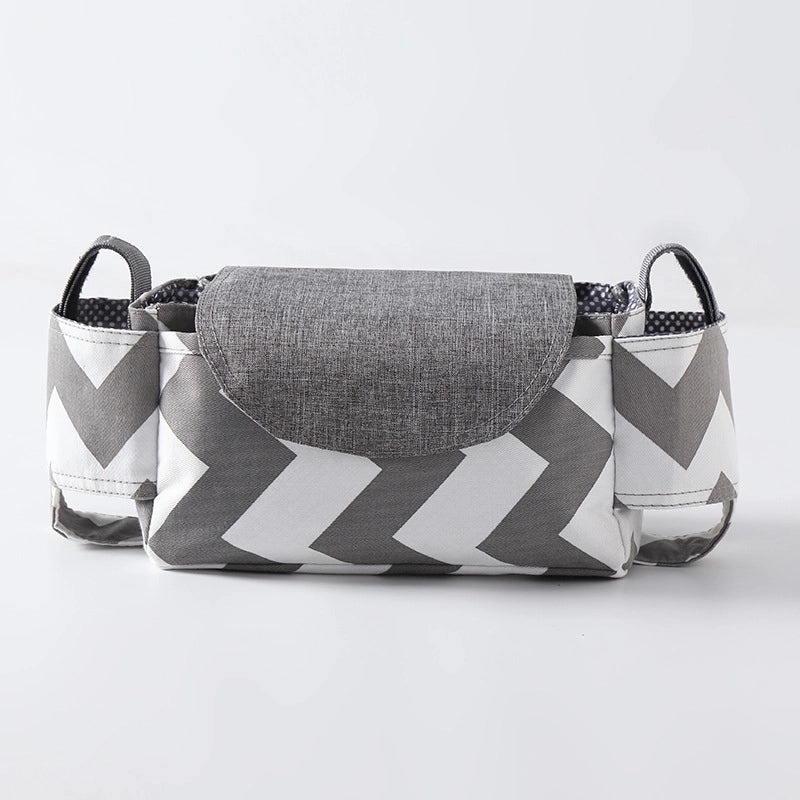 Multi-Function Baby Stroller Storage Bag with Feeder and Water Cup Holders|Baby Stroller Accessories