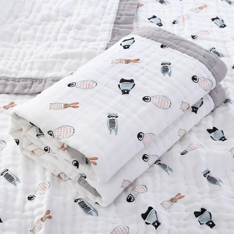 Soft Baby Bath Towel | Newborn Six-layer Gauze Cotton Absorbent Bath Quilt | Baby Care Essentials|婴儿用品