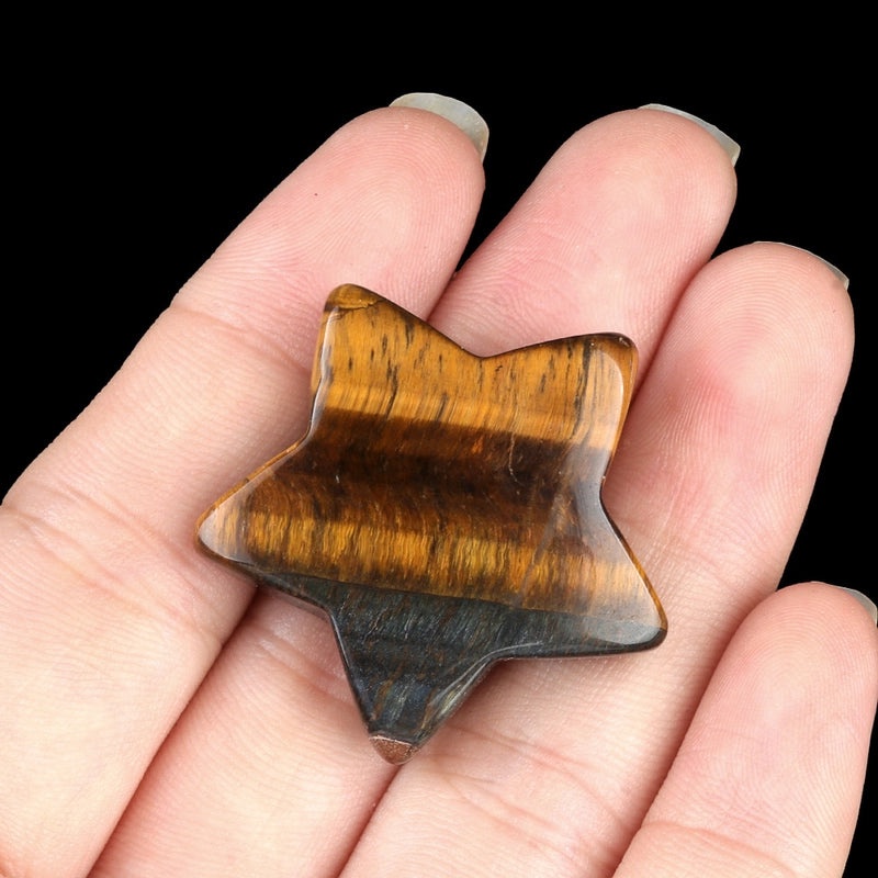 Natural Crystal Agate Star-Shaped Bead Pendant | Jewelry Accessories