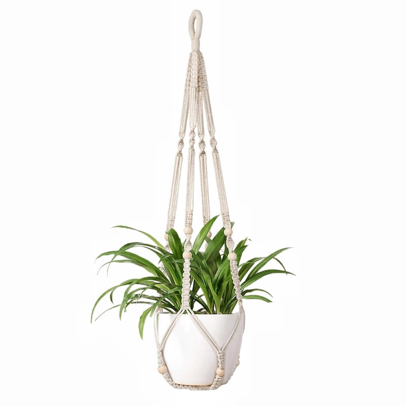 Handmade Nordic Cotton Rope Hanging Basket Net for Flower Pots Wall Decor|Home Decor