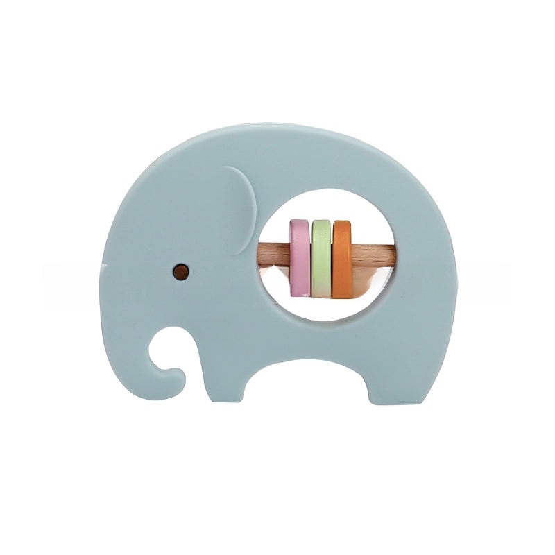 Silicone Koala & Elephant Baby Hand Rattle Teether Soothing Puzzle Bell Gnaw Gum Toy|Baby Toys & Teethers
