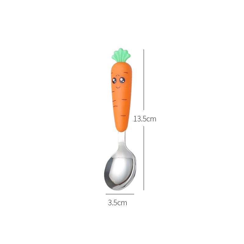 Adorable Carrot-Themed Stainless Steel Utensil 1 Piece|Kitchen & Dining Tableware