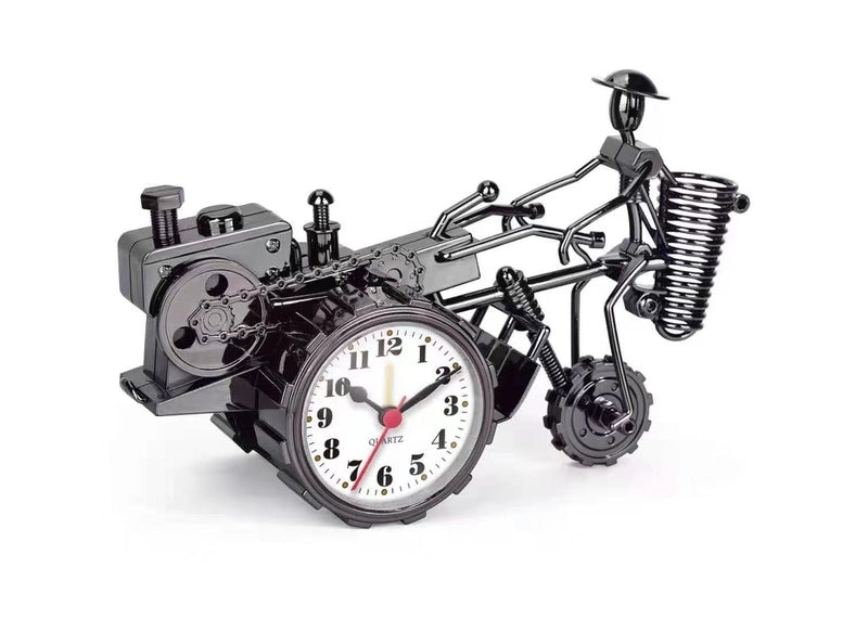 Retro Musical Instrument Train Bicycle Plastic Alarm Clock Decorative Ornament|Home Decor & Clocks