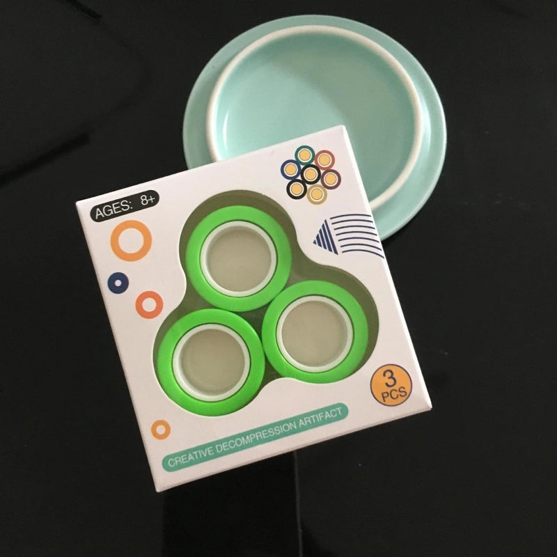 Magnetic Fingertip Gyro Ring Stress Relief Decompression Toy | Fidget Toys & Stress Relief