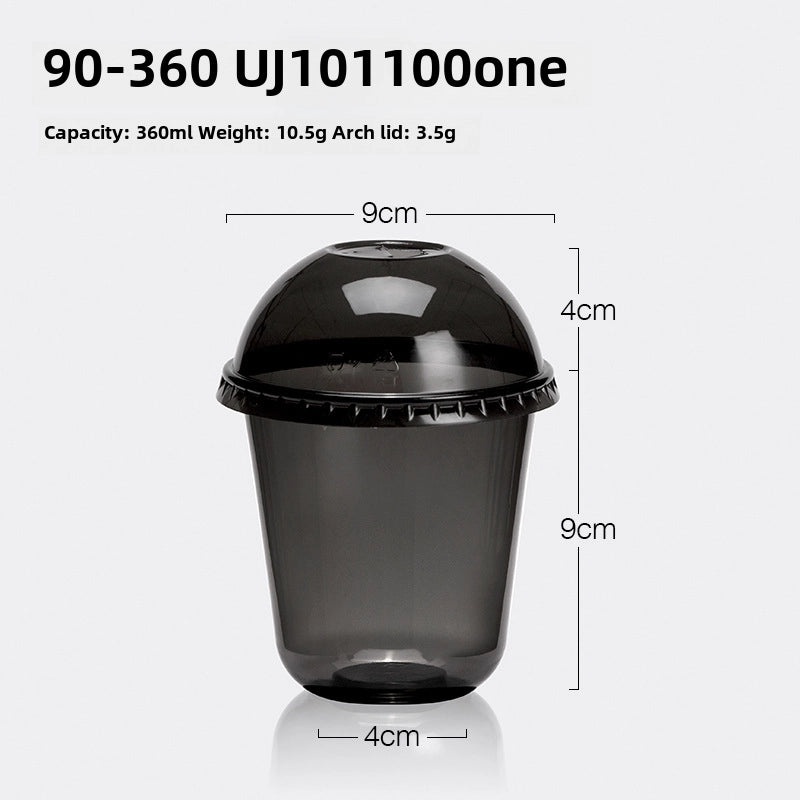 Disposable Black PET Plastic Coffee Cup with Lid for Iced Drinks | Beverage Cups & Accessories