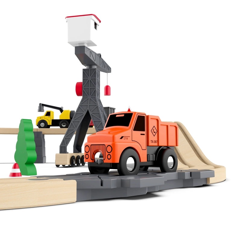 Wooden Thomas Train Puzzle Toy | Kids DIY Magnetic Wooden Track Set | Compatible Small Train Building Blocks | Children's Educational Toy | Woode