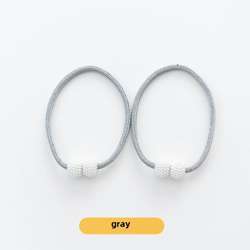 Affordable Pearl Magnetic Buckle Curtain Strap No Drilling Easy Install | Home Decor Curtain Accessories