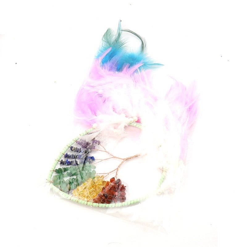 Minimalist Feather Crystal Metal Dreamcatcher Decor | Home Decor