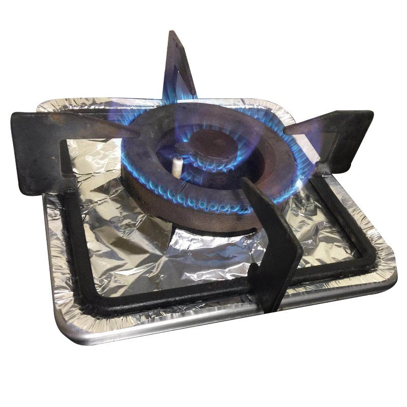 Solid Color Tin Foil Gas Stove Protector Mats, 160-Pack | Kitchen Accessories