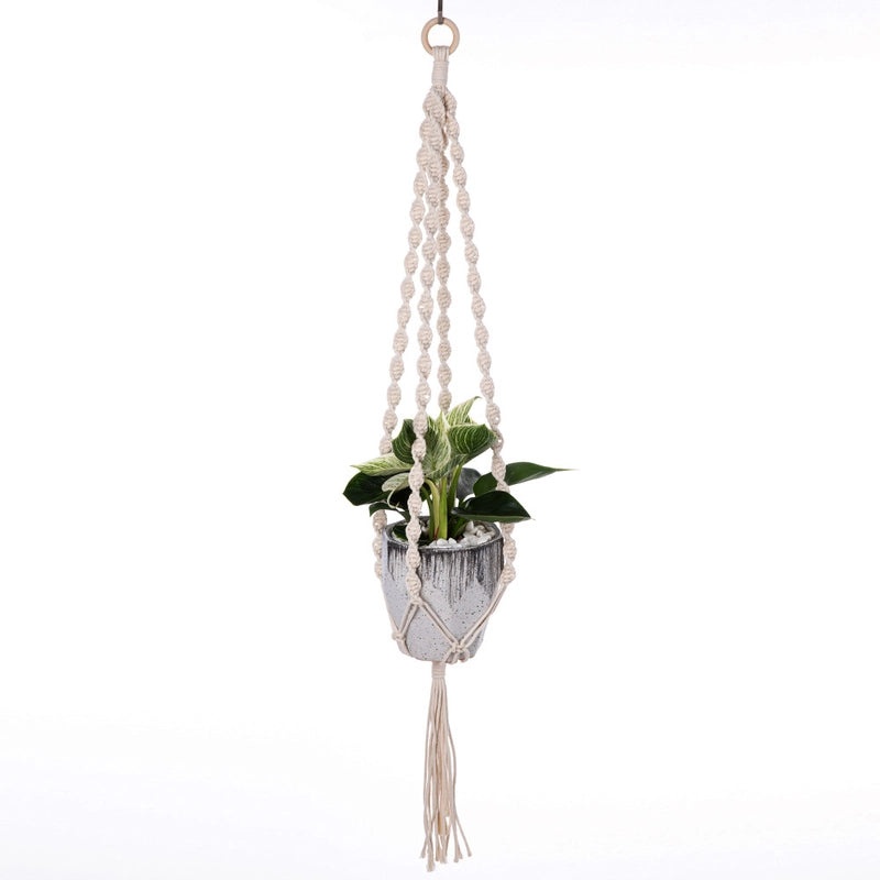 Handmade Nordic Cotton Rope Hanging Basket Net for Flower Pots Wall Decor|Home Decor