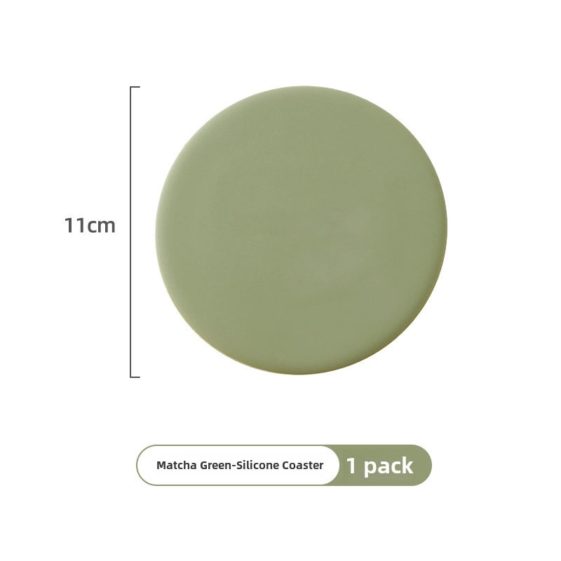 Silicone Insulated Tea Cup Mat Anti-Scald Placemat Dustproof Glass Cover Elegant Dining Table Accessory|Kitchen & Dining Accessories
