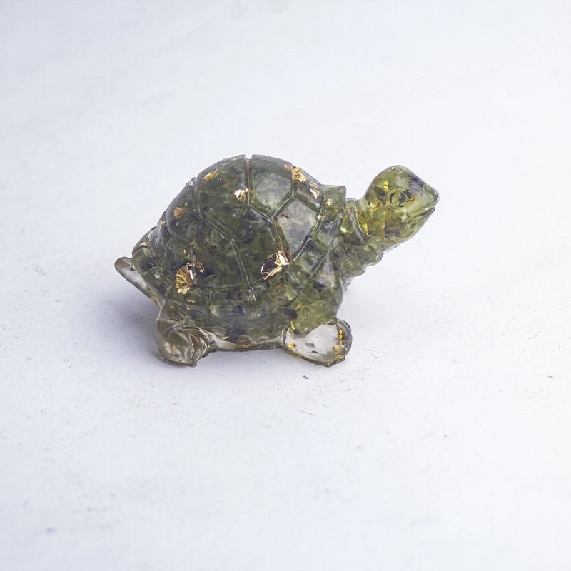 Cute Cartoon Tortoise Resin Figurine | Home Decor & Ornaments