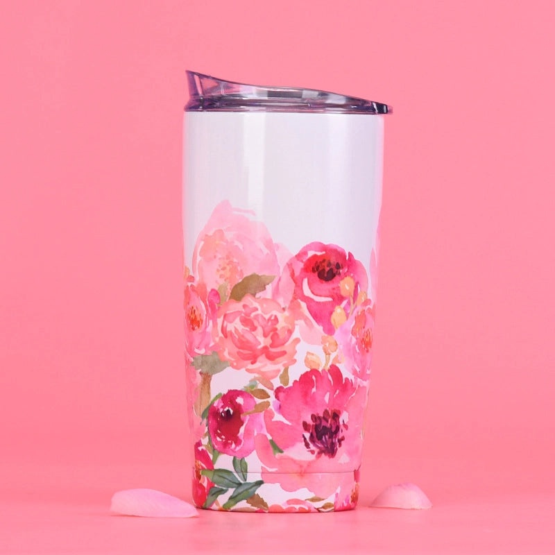 Floral Print Large Capacity Straw Cup 2022 New Fashion | Drinkware & Tumblers