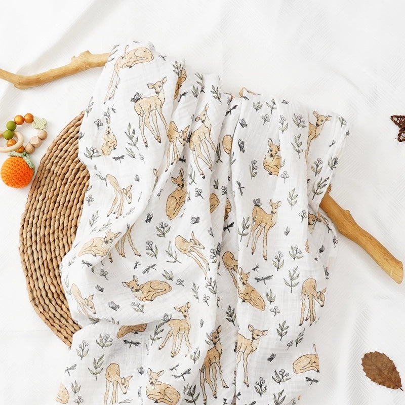 Adorable Animal Print Striped Solid Cotton Baby Bedding Set|Baby Bedding & Accessories