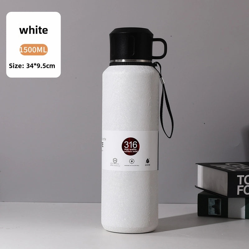 Large Capacity Stainless Steel Thermos Cup for Men and Women | Outdoor Sports Insulated Tea Kettle | Drinkware