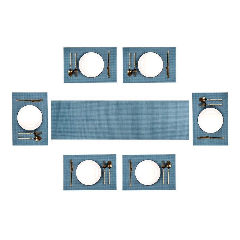 PVC Placemat and Table Runner Set, Washable Insulated Mats for Home and Hotel Use|Home & Kitchen Table Linens
