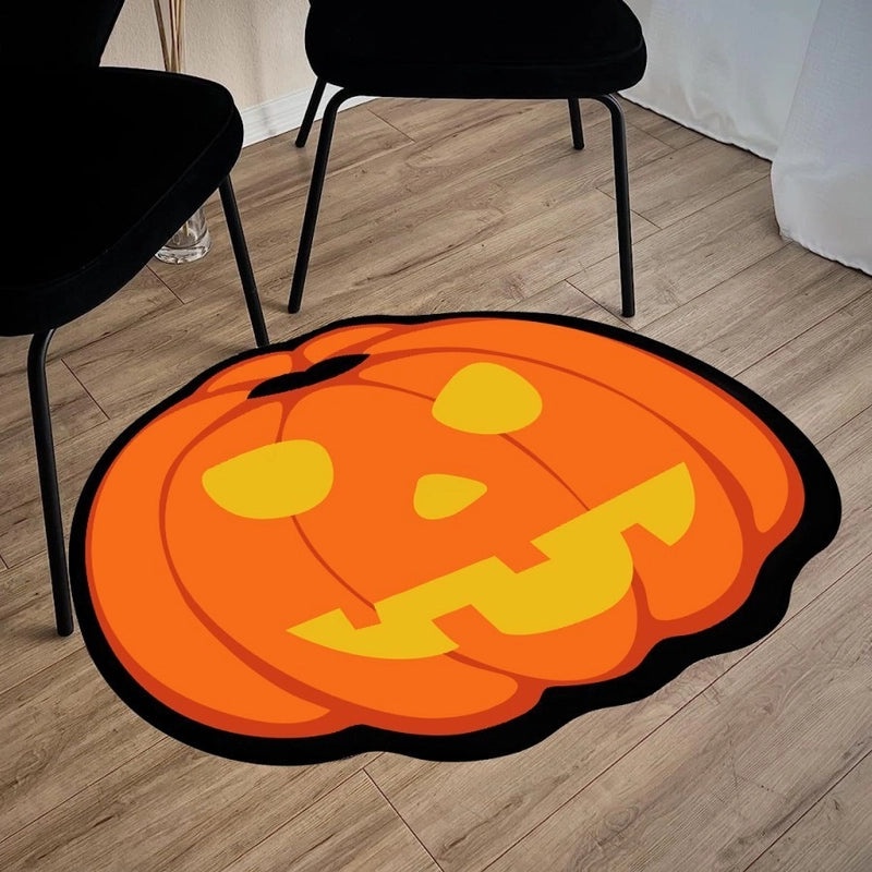 Halloween Retro Striped Polyester Floor Mat for Bedroom Living Room | Home Decor & Bedding
