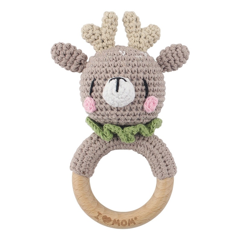Baby Crochet Animal Rattle Soft Knitted Cartoon Doll Teething Toy for Infant Comfort|Baby Toys & Teethers