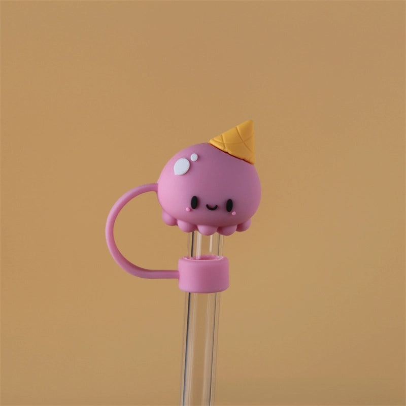 10mm Glass Straw Dust Cover Stainless Steel Cap for Large Diameter Straws Milk Tea Accessories|Drinkware Accessories