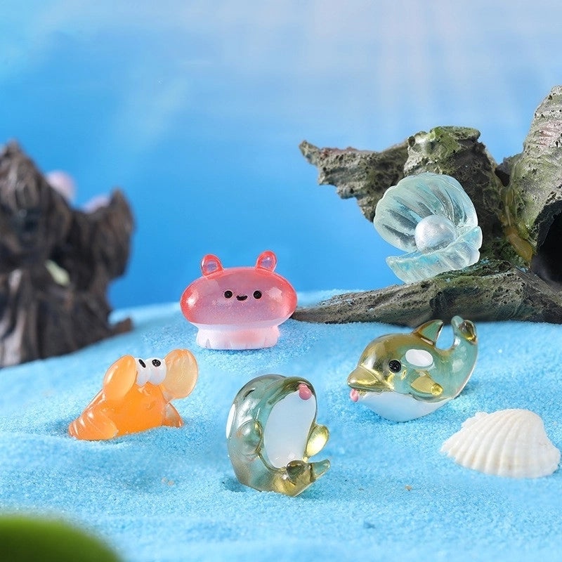Marine Cartoon Resin Crab Shell and Whale Ornaments|Home Decor Accessories