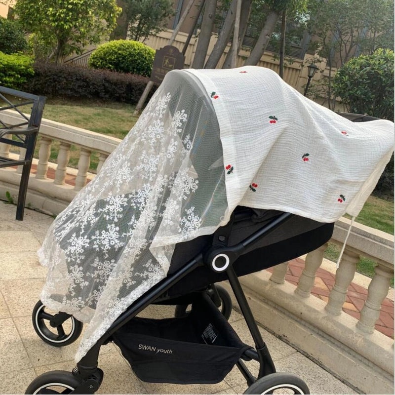 Baby Stroller Mosquito Net Breathable Windproof Sunscreen Cover|Baby Stroller Accessories