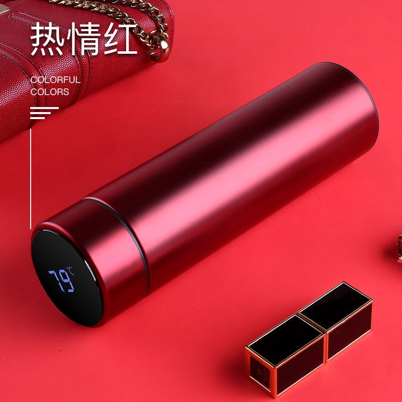 智能温度测量保温杯 LED触控显示水杯 哑光创意商务礼品 定制LOGO|智能温控水杯