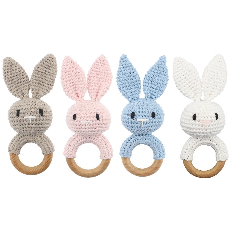 Baby Crochet Animal Rattle Soft Knitted Cartoon Doll Teething Toy for Infant Comfort|Baby Toys & Teethers