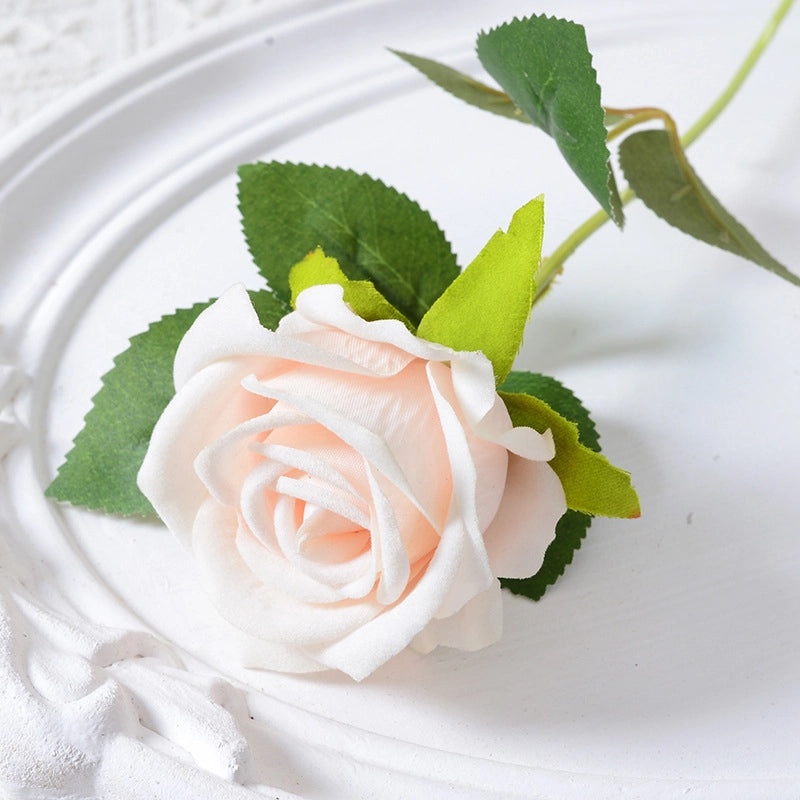 Artificial Rose Single Stem Flannel Flower for Home Wedding Valentine's Day Decoration|Home Decor & Wedding Accessories