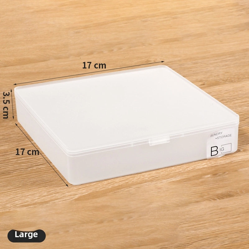 Stackable Plastic Storage Box with Lid for Cosmetics, Stationery, Cards | Home Organization & Storage