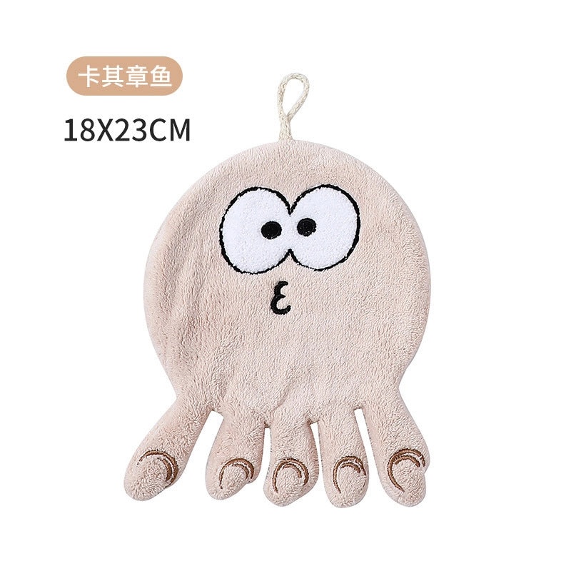 Soft Coral Fleece Hand Towel Thick Absorbent Cute Skirt Design with Hanger | Home & Living Towels