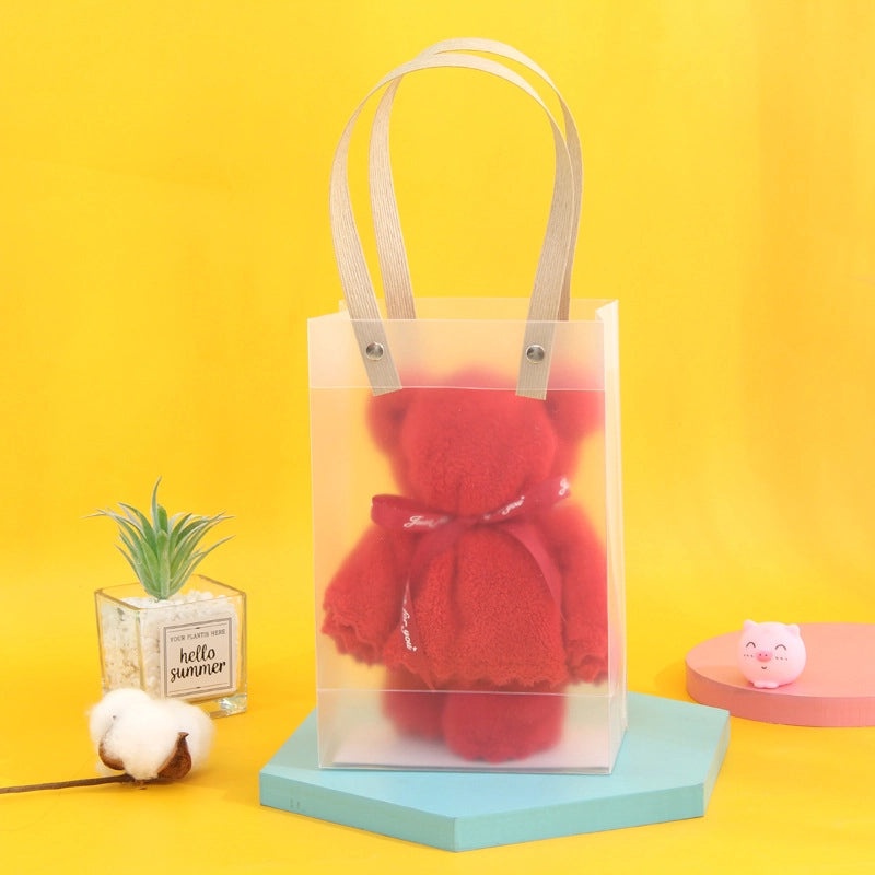 Soft Coral Fleece Bear Towel Absorbent Cute Wedding & Holiday Gift Hand Towel|Home & Kitchen Towels