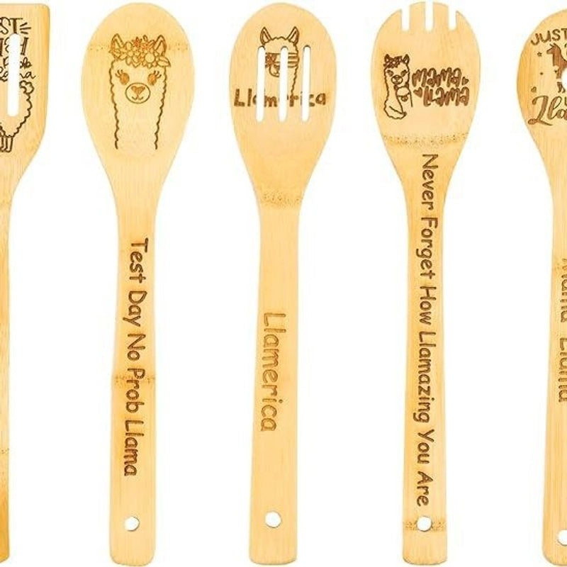 Minimalist Animal Letter Bamboo Shovel Kit 5 Pieces Set|Home & Garden Tools