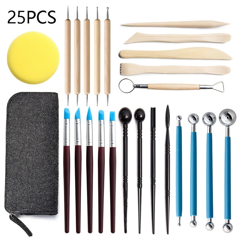 61-piece Ceramic Sculpting Tool Set Multi-specification Clay Carving Supplies for Art DIY|Art Supplies
