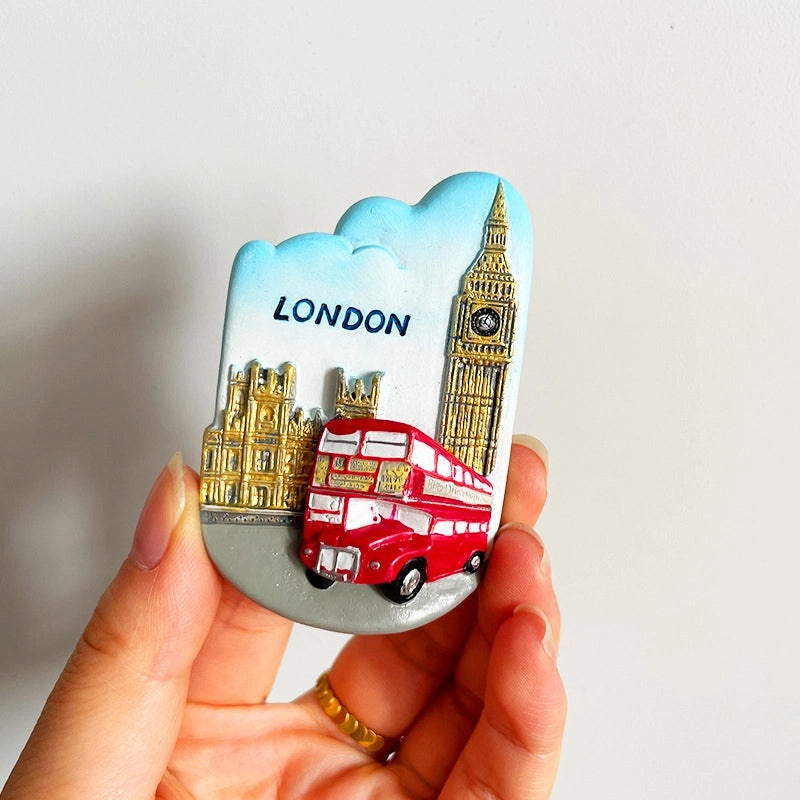 3D Travel Refrigerator Magnet Stickers Europe Cities Souvenirs Creative Tourist Gifts|Home Decor & Magnets