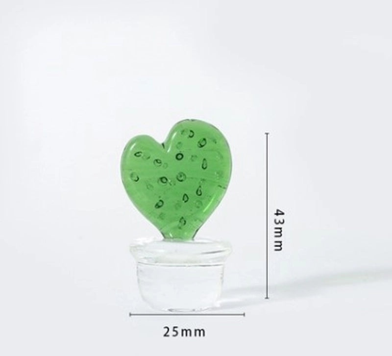 Creative Glass Cactus Plant Ornament for Desktop Home Decoration | Home Decor