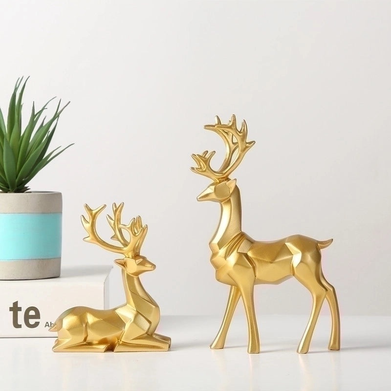 Minimalist Christmas Elk Resin Ornament Holiday Artificial Decoration|Christmas Decorations