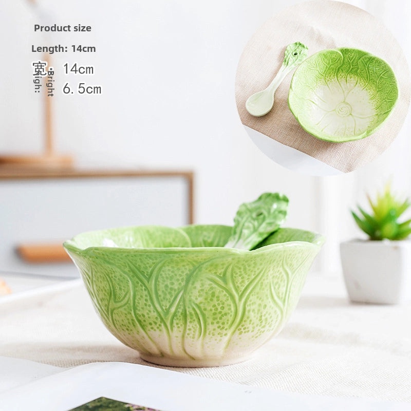 Creative Ceramic Bowl for Fruits Vegetables Salads Desserts Kids Students Household Tableware | Kitchen & Dining