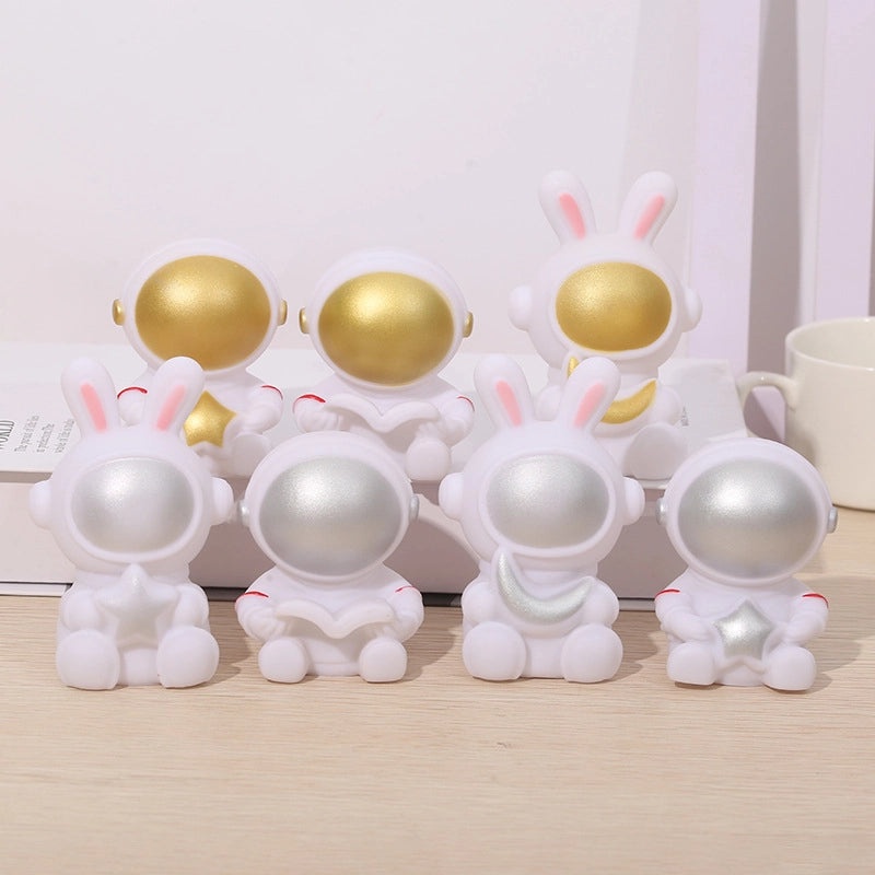 Astronaut Rabbit Night Light Cartoon Desktop Decoration Creative Gift for Kids Birthday Kindergarten|Home Decor & Lighting