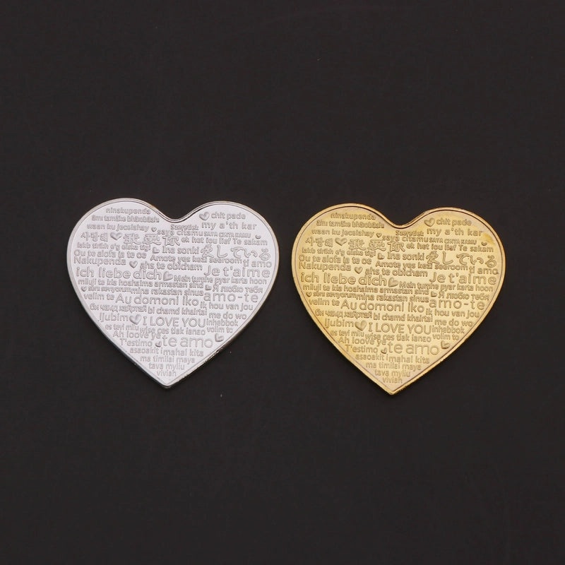 Love Rose Commemorative Coin Badge for Valentine's & Chinese Valentine's Day | Jewelry & Accessories