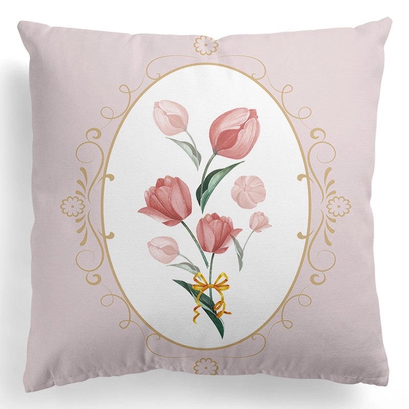 European Retro Floral Pillowcase with Geometric Plaid Design|Home Decor Cushions