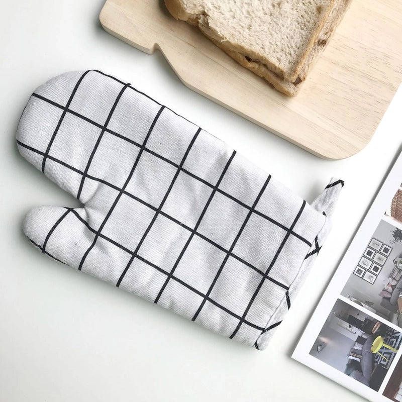 Nordic Style Heat Resistant Oven Gloves Microwave Oven Baking Gloves Anti-scalding Kitchen Gloves|Kitchen Accessories