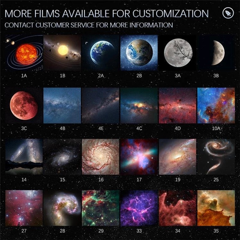 Starry Sky Projector Lamp with 13 Films HD Night Light Bedroom Ceiling Decorative Lamp|Home Decor & Lighting