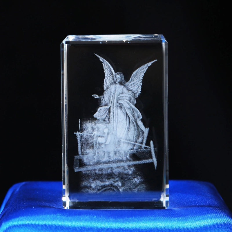 Minimalist Human Cross Crystal Ornament | Home Decor