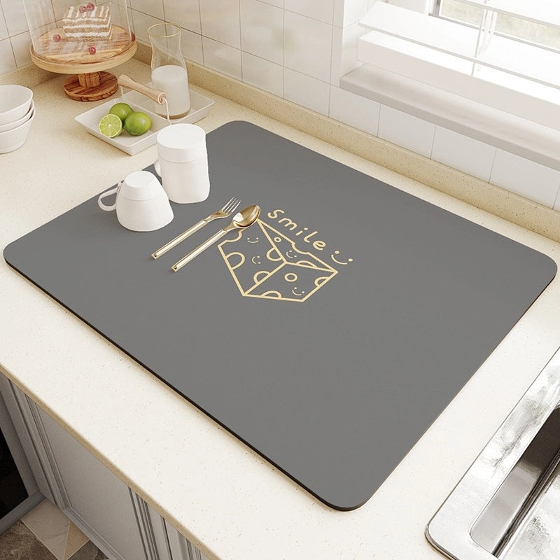 Cartoon Kitchen Table Diatom Mud Absorbent Mat Anti-Scald Insulation Wear-Resistant Draining Mat|Kitchen & Dining Accessories