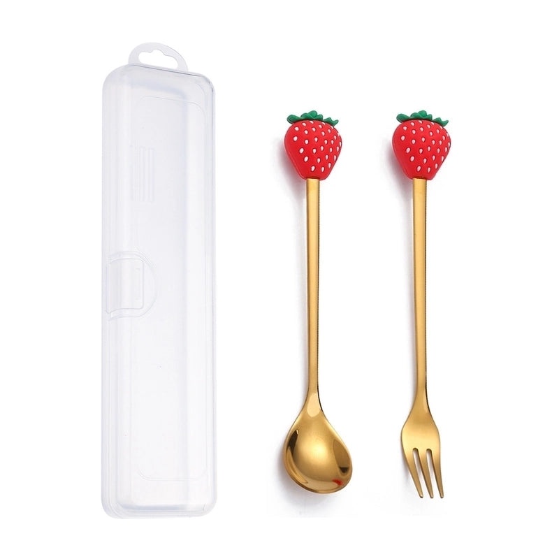 Festive Animal Santa Claus Stainless Steel Cutlery Set 2 Pieces|Kitchen & Dining Tableware