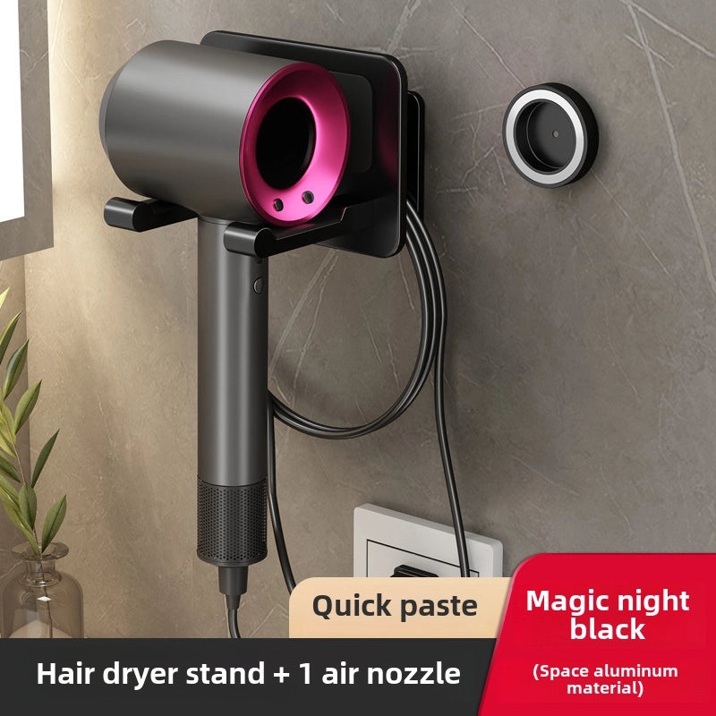 Punch-free Wall Mount Hair Dryer Holder Organizer|Bathroom Accessories Storage Rack